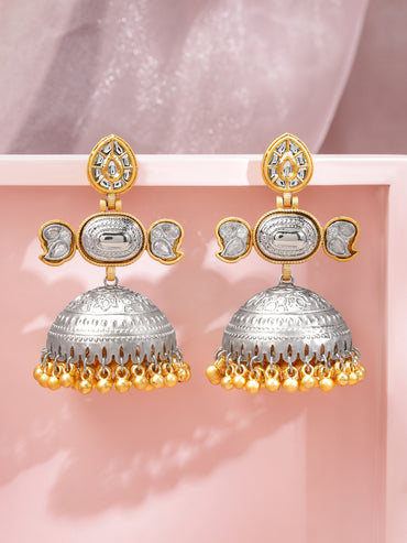 Folk Melody Dual Tone Dome Jhumka