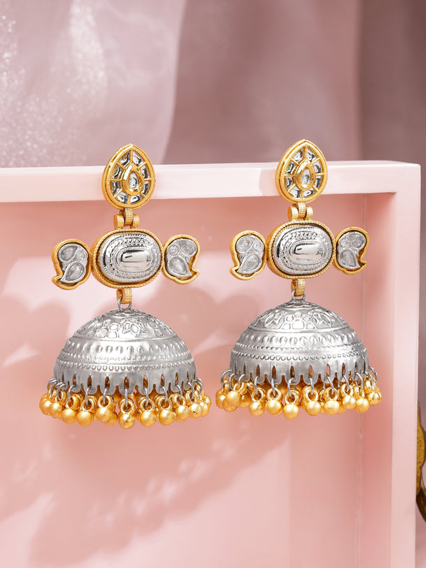 Folk Melody Dual Tone Dome Jhumka