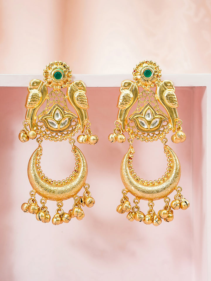 Royal Feather Ghungroo Earrings