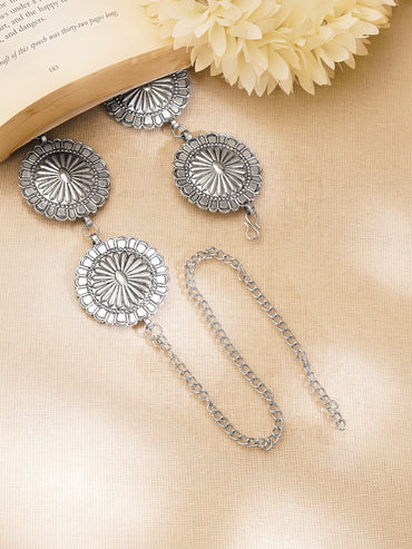 Oxidised Coin Disc Waist Chain Belt