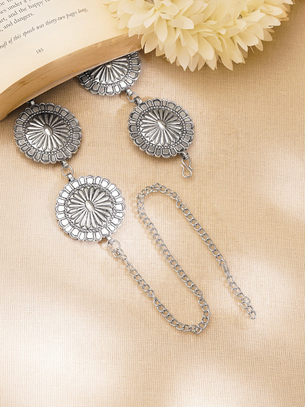 Oxidised Coin Disc Waist Chain Belt