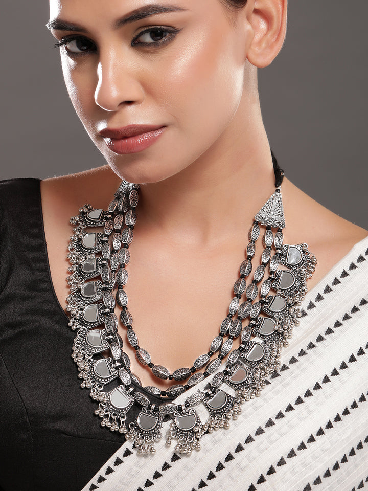 Tribal Boho Aura Oxidised Statement Necklace
