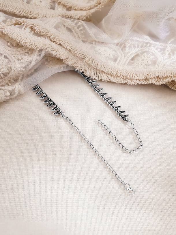 Oxidised Tribal Statement Pendant Necklace