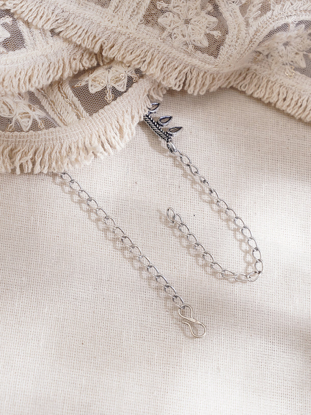 Oxidised Drop Detail Statement Necklace