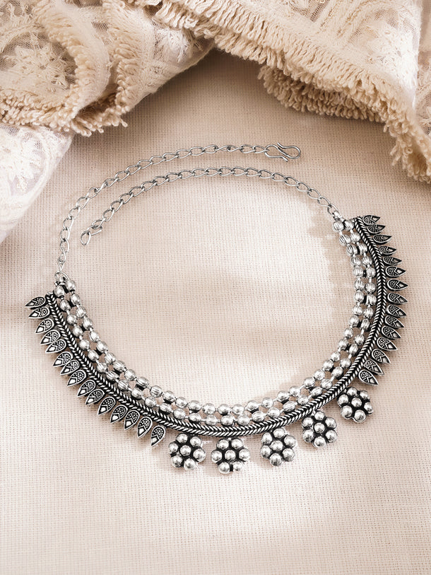 Vintage Oxidised Bloom Necklace