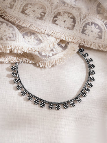 Floral Design Oxidised Necklace