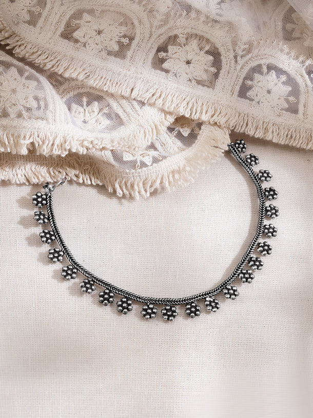 Floral Design Oxidised Necklace
