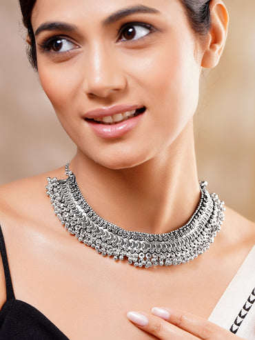 Premium Oxidised Tribal Glam Necklace