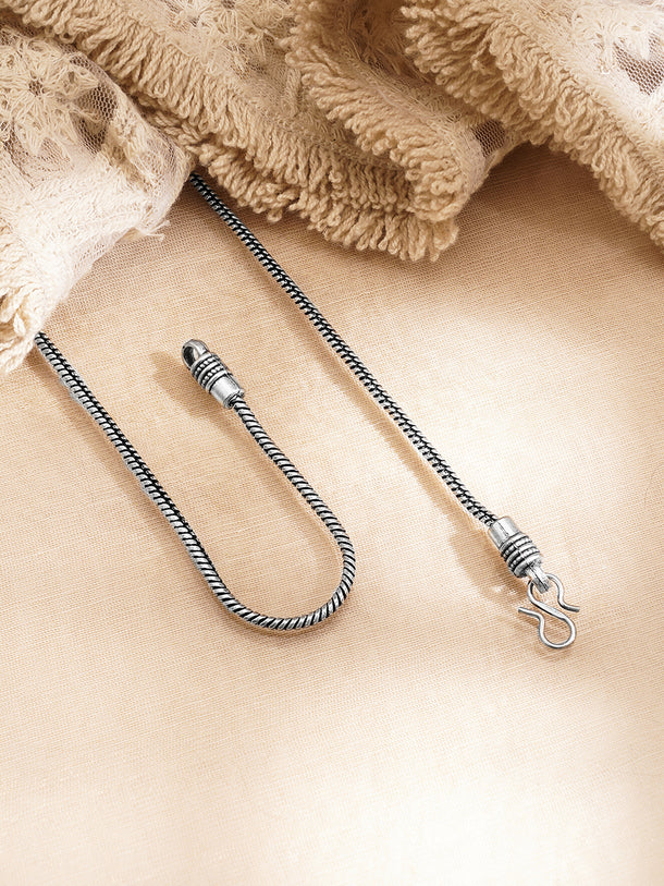 Oxidised Silver Tone Brass Bold Moon Statement Necklace