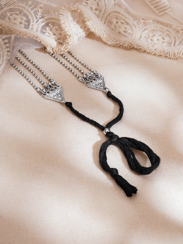 Oxidised Ocean Whisper Shell Layered Necklace