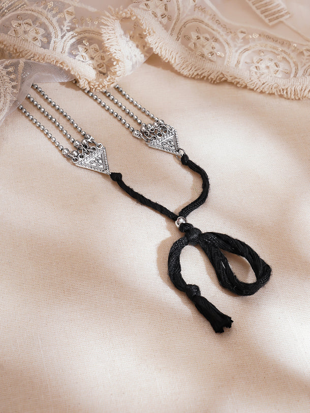 Oxidised Ocean Whisper Shell Layered Necklace