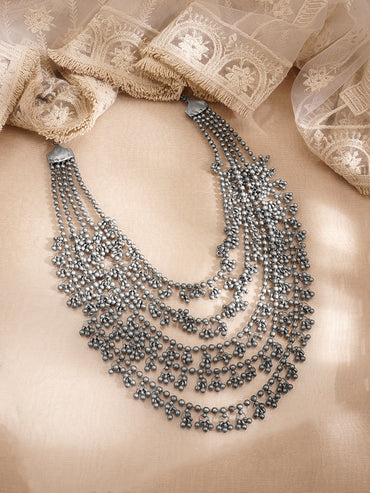 Bold Oxidised Ghungroo Layered Necklace