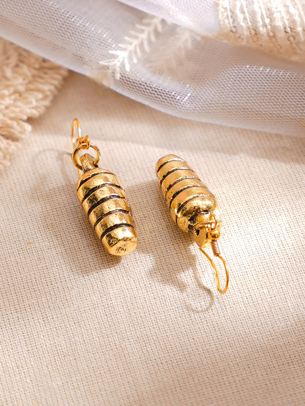 Gold Plated Oxidised Tribal Necklace Set