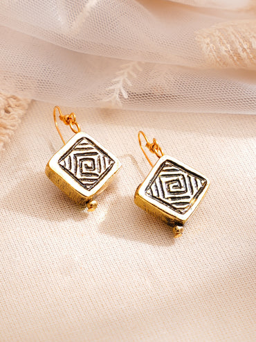 Dual Toned Cubic Charm Oxidised Necklace Set