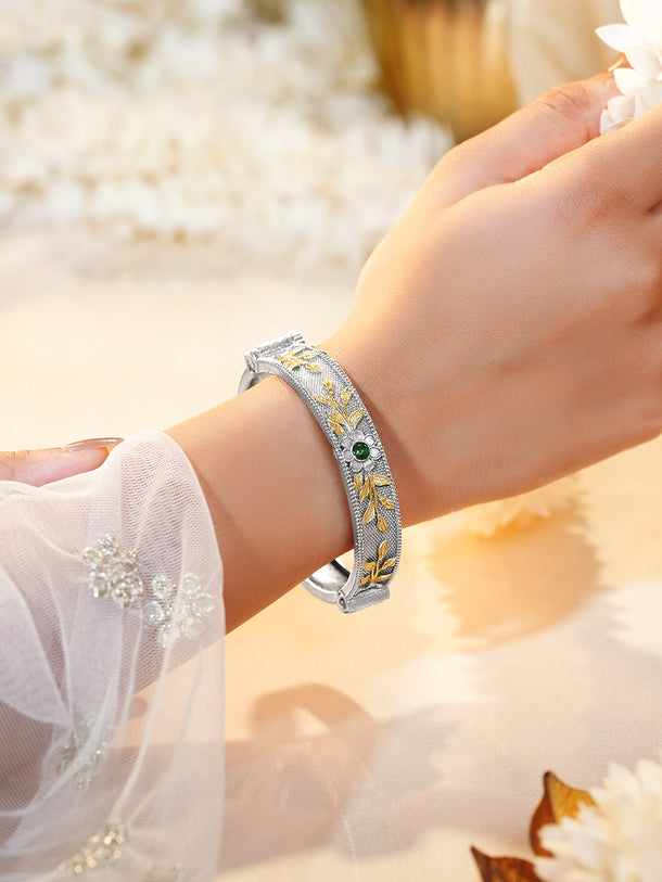 Oxidized silver kada style HaatPhool