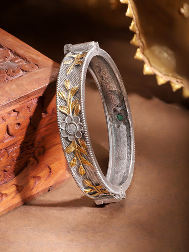 Oxidized silver kada style HaatPhool