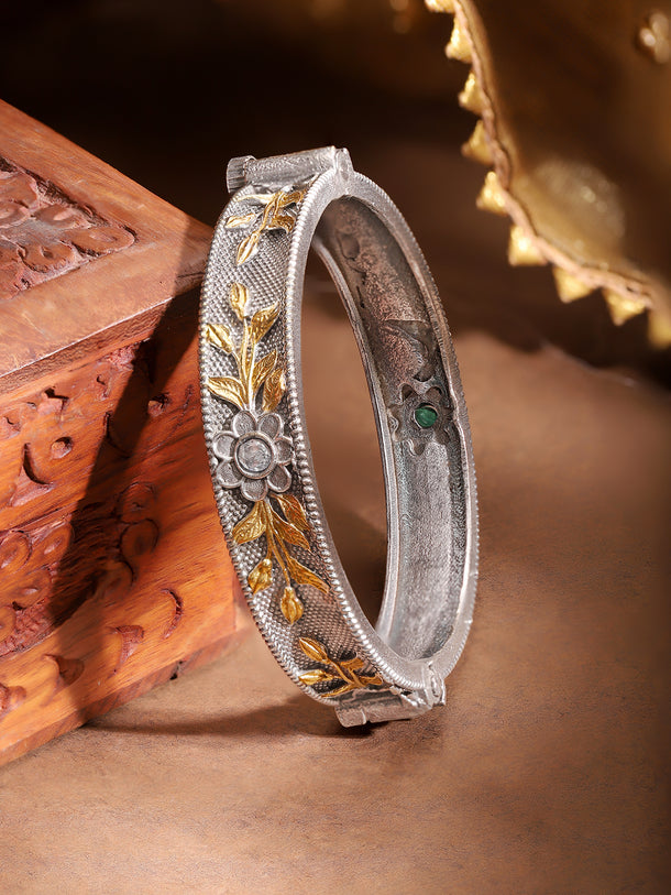 Oxidized silver kada style HaatPhool