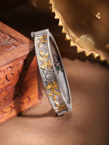 Oxidized silver kada style HaatPhool