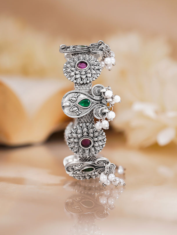 Oxidised intricately crafted ethnic kada Bracelet