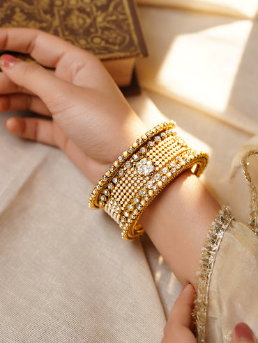 Luxe Wedding Pearl Statement Bangles