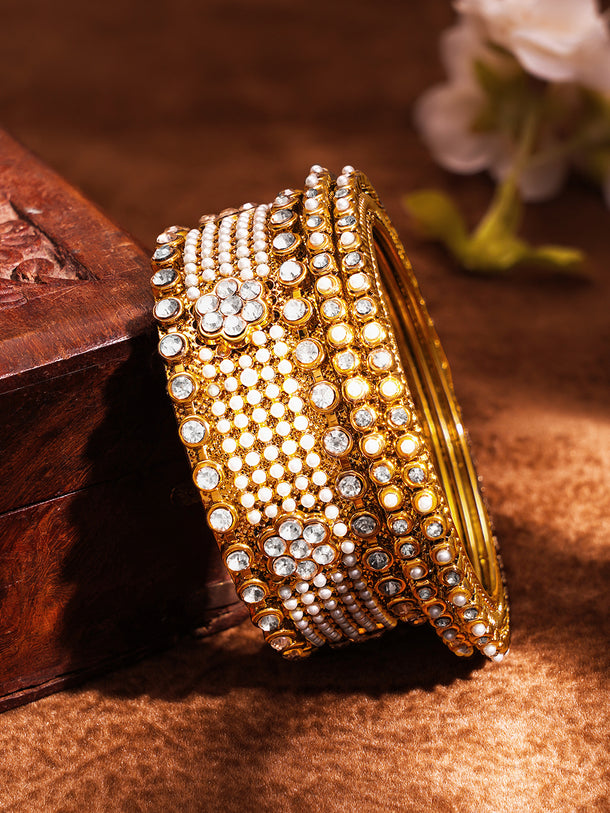 Luxe Wedding Pearl Statement Bangles