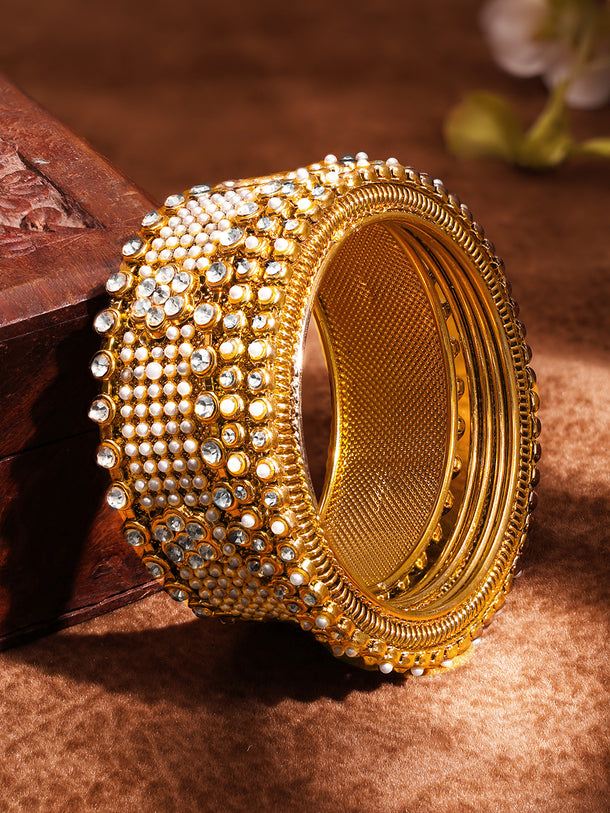 Luxe Wedding Pearl Statement Bangles