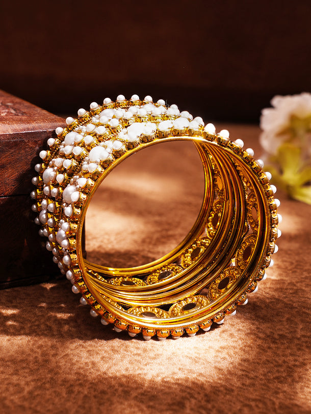 Wedding Glow Pearl Bangles Set