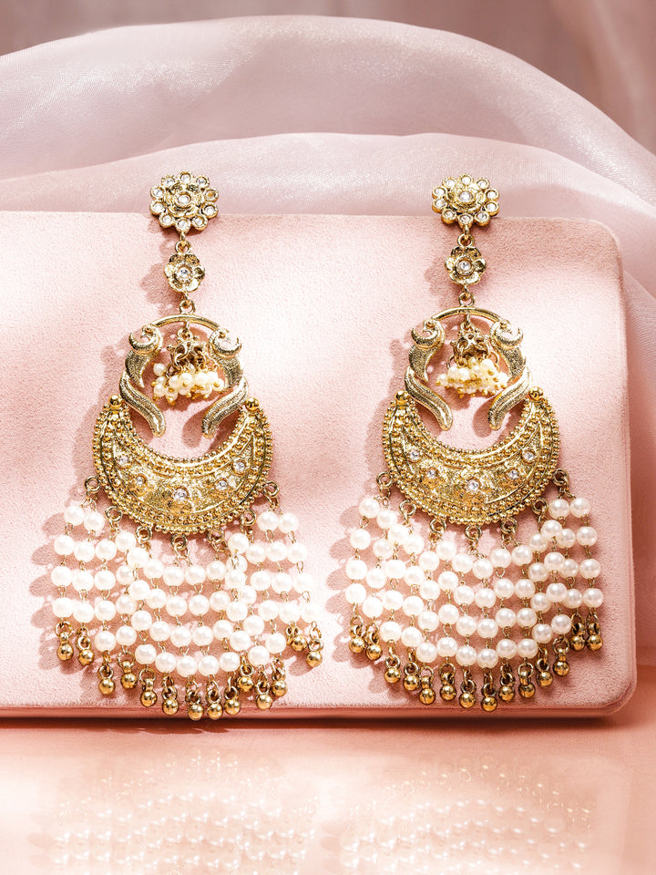 Ethnic Pearl Tassel Danglers