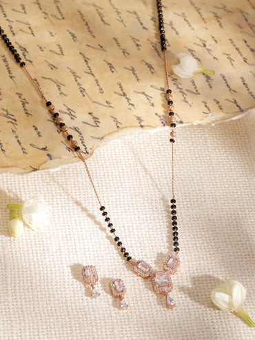 Vibrant American Diamond Zirconia Mangalsutra Set