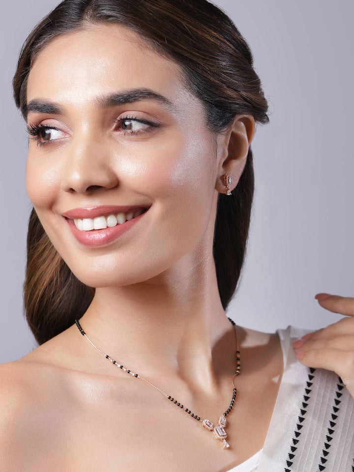 Vibrant American Diamond Zirconia Mangalsutra Set