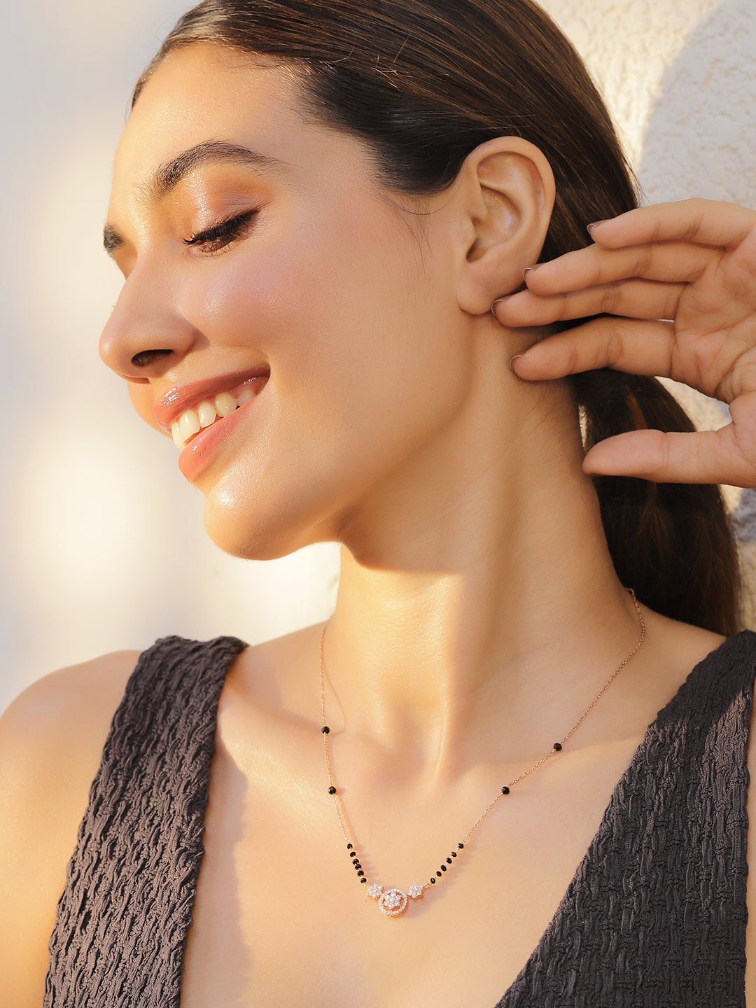 Timeless American Diamond Pendant Necklace