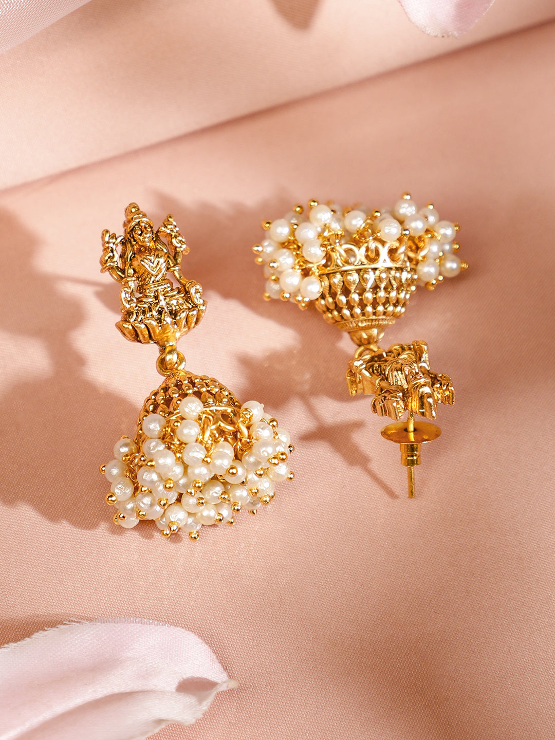 Elephant Motif Necklace Set with Pearl Drops