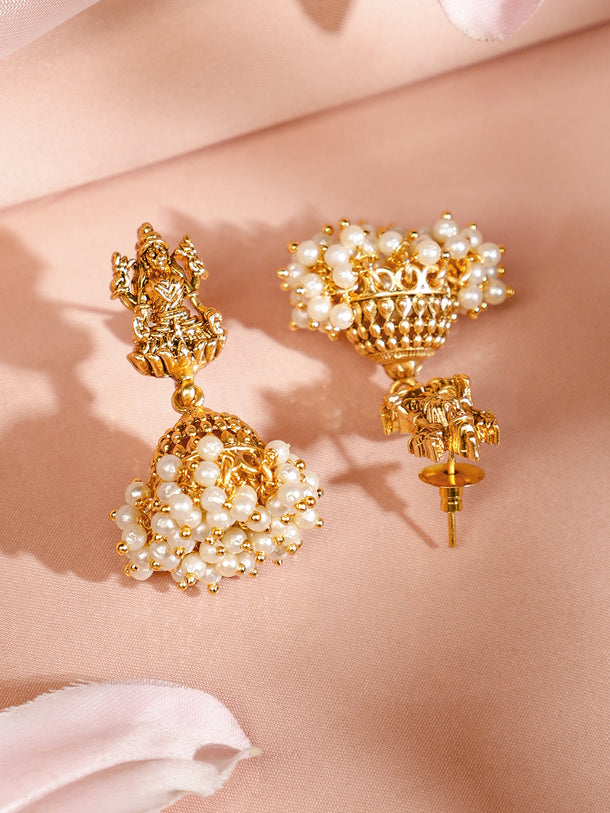 Elephant Motif Necklace Set with Pearl Drops