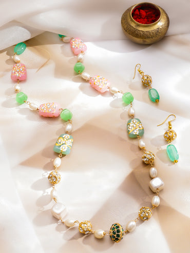 Celestial Pearl & Beads Necklace Set