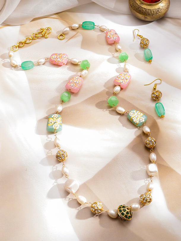 Celestial Pearl & Beads Necklace Set
