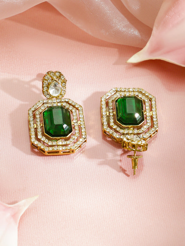 Royal Emerald Pearl Necklace Set