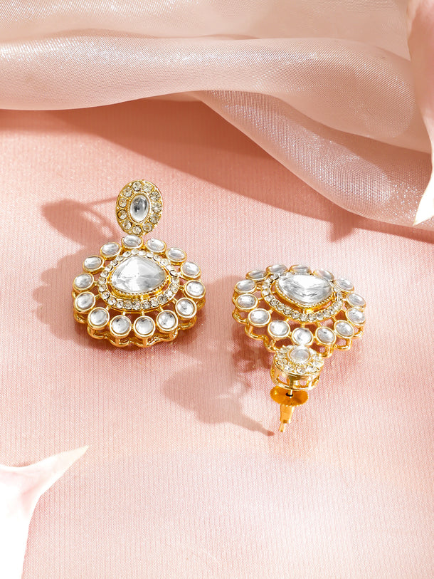 Ethnic Pearl Crescent Necklace Set