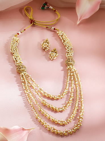 Classic Charm Multilayer Pearl Necklace Set