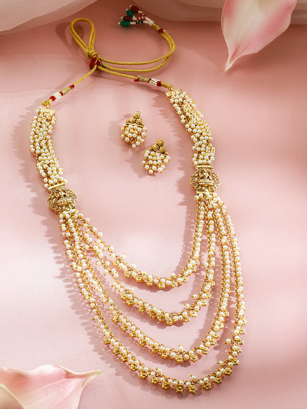 Classic Charm Multilayer Pearl Necklace Set