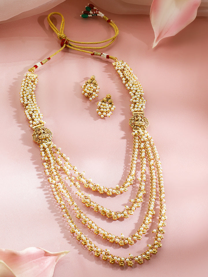 Classic Charm Multilayer Pearl Necklace Set