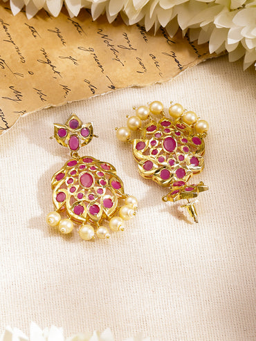 Palace Affair Pearls & Pink Bloom Necklace Set