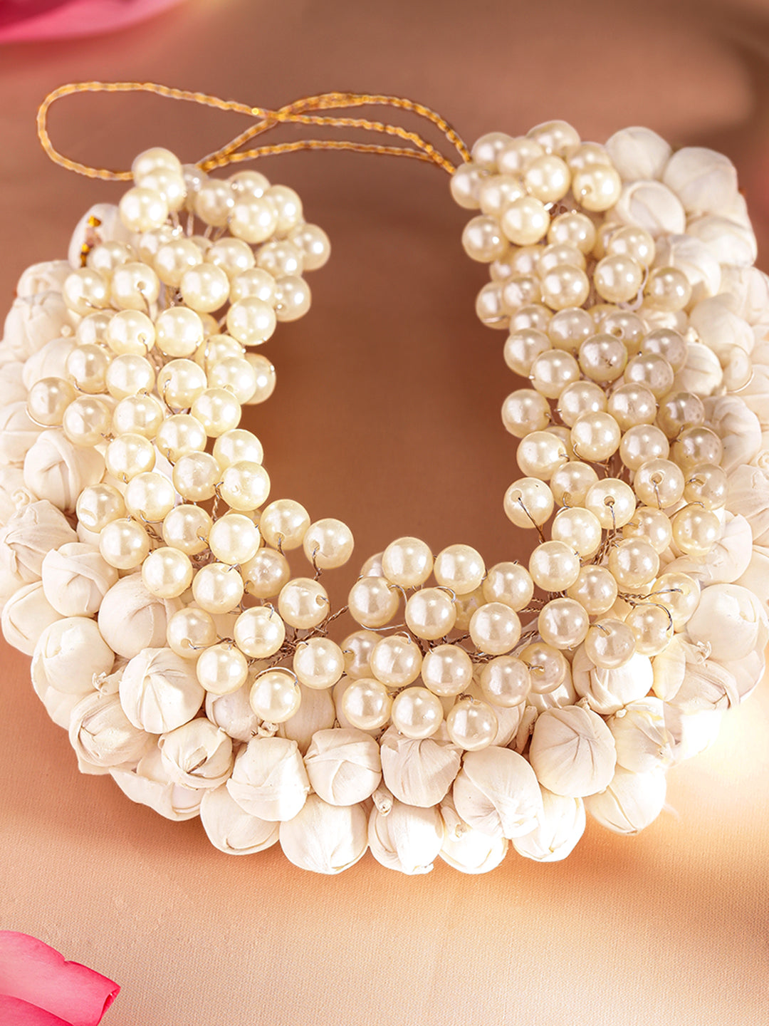 Rubans Faux Flower and Beads Occasion Hair Pin