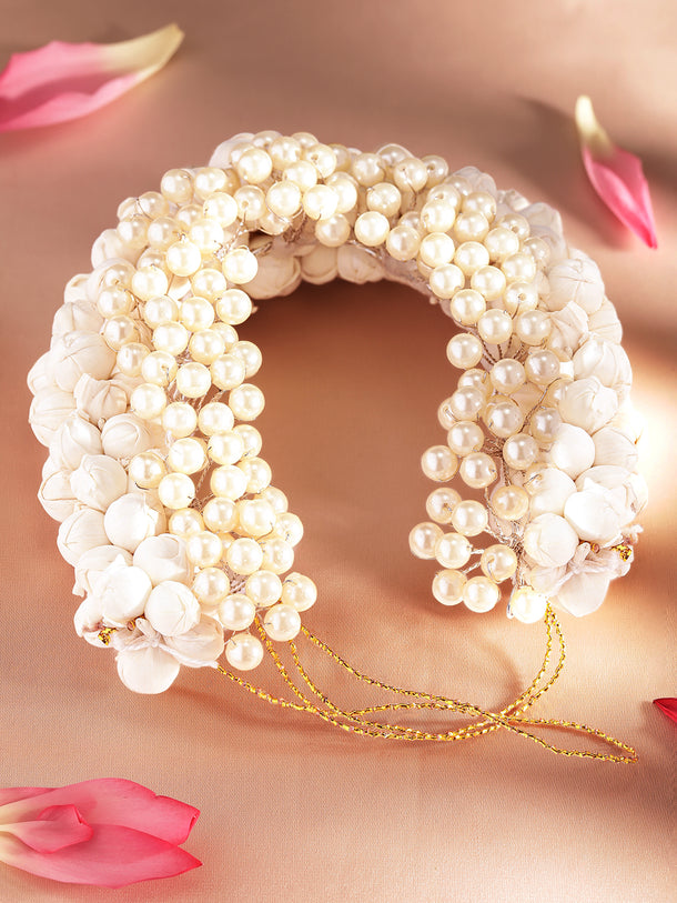 Rubans Faux Flower and Beads Occasion Hair Pin