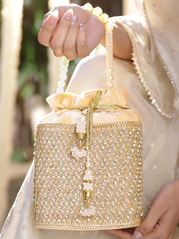 Rubans Embroidered Potli Clutch