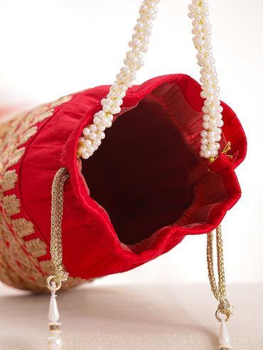 Festive Gold Sequin Potli Bag