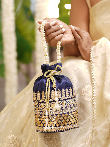 Wedding Ready Blue Potli Bag