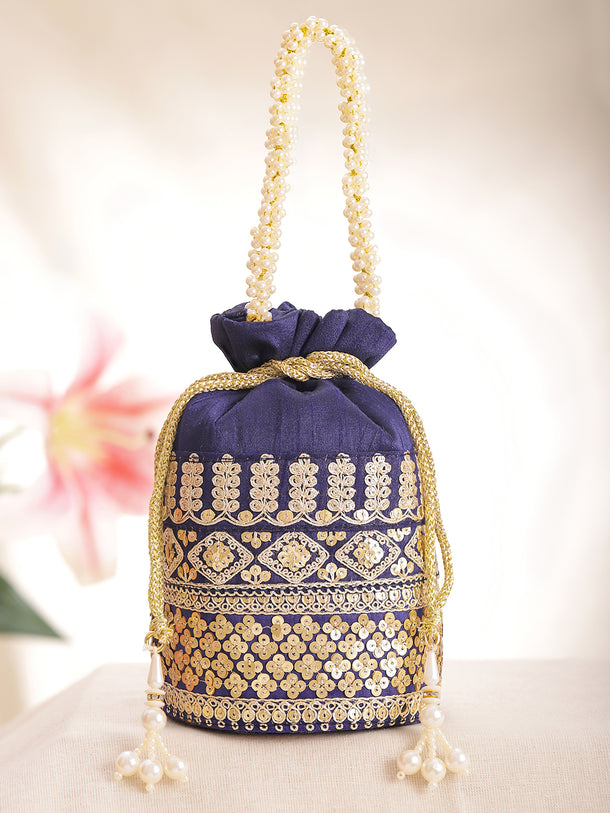 Wedding Ready Blue Potli Bag