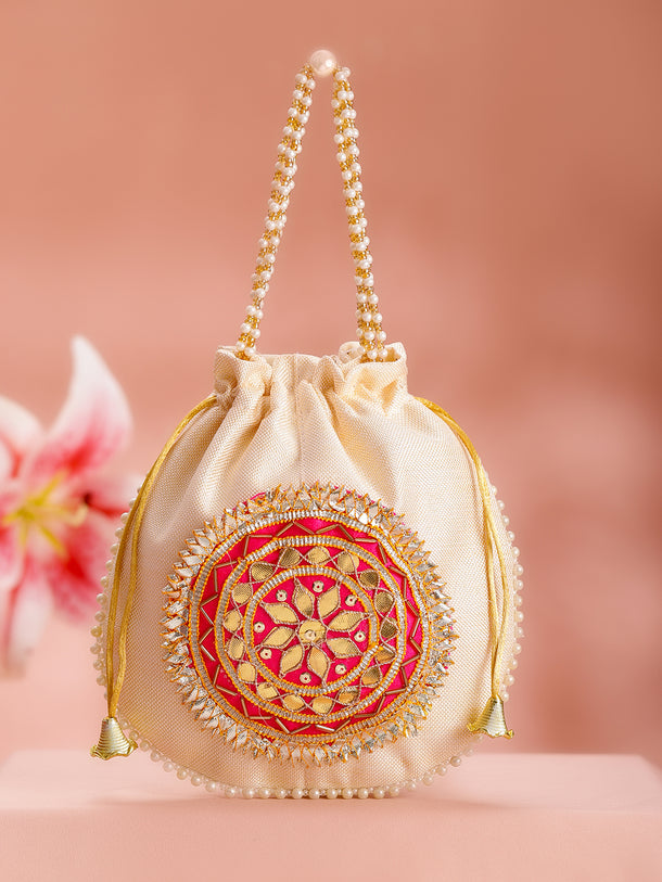 Festive Ready Pink Potli Bag