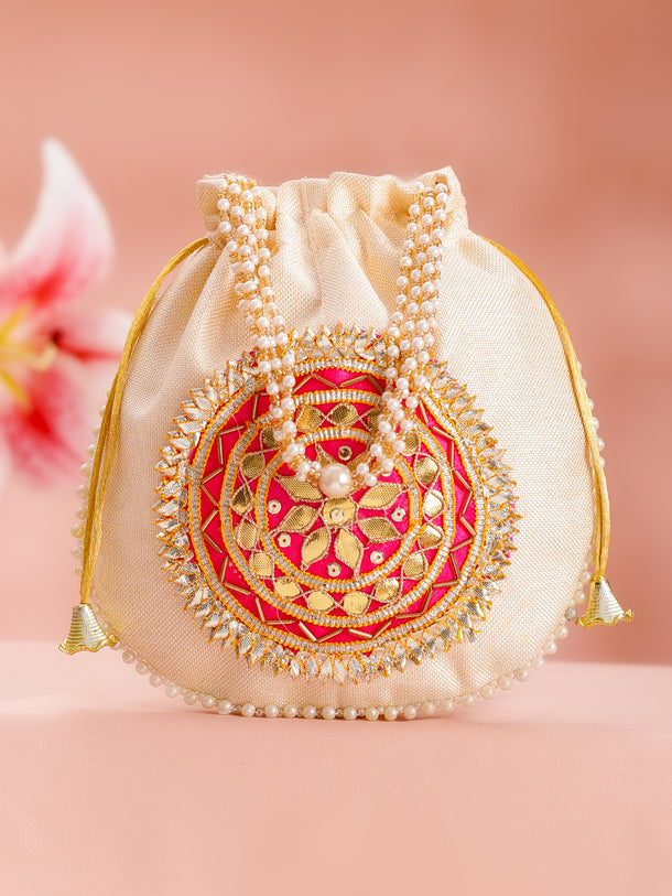 Festive Ready Pink Potli Bag