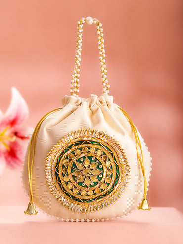Festive Ready Green Potli Bag